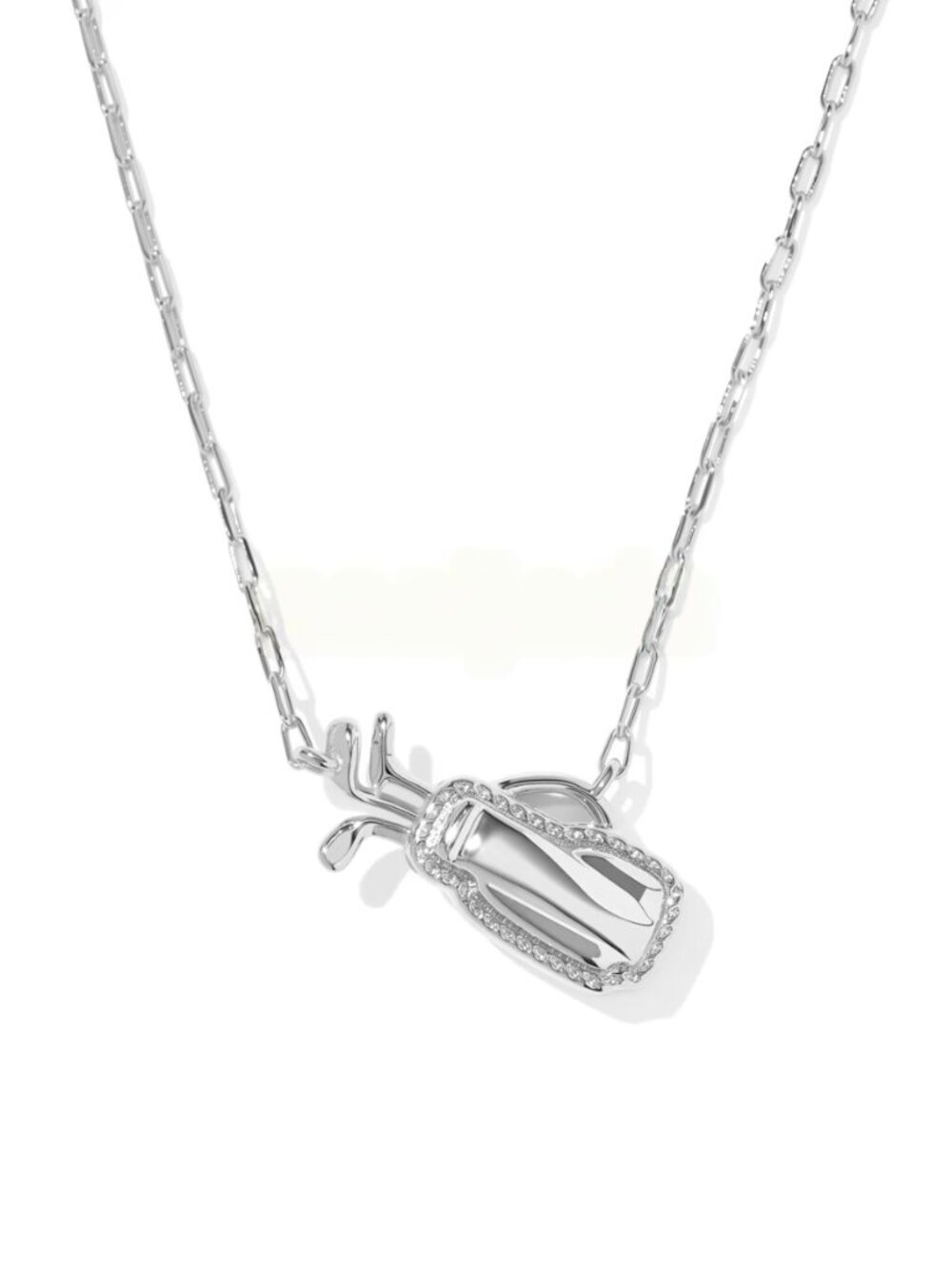Golf Silver Short Pendant Necklace - Picture 3 of 4